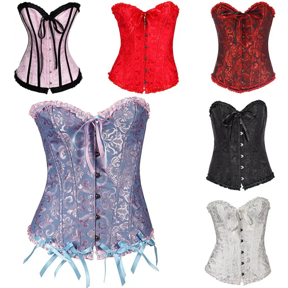 Для женщин сексуальные корсеты и бюстье корсет с вышивкой топ из кареточной