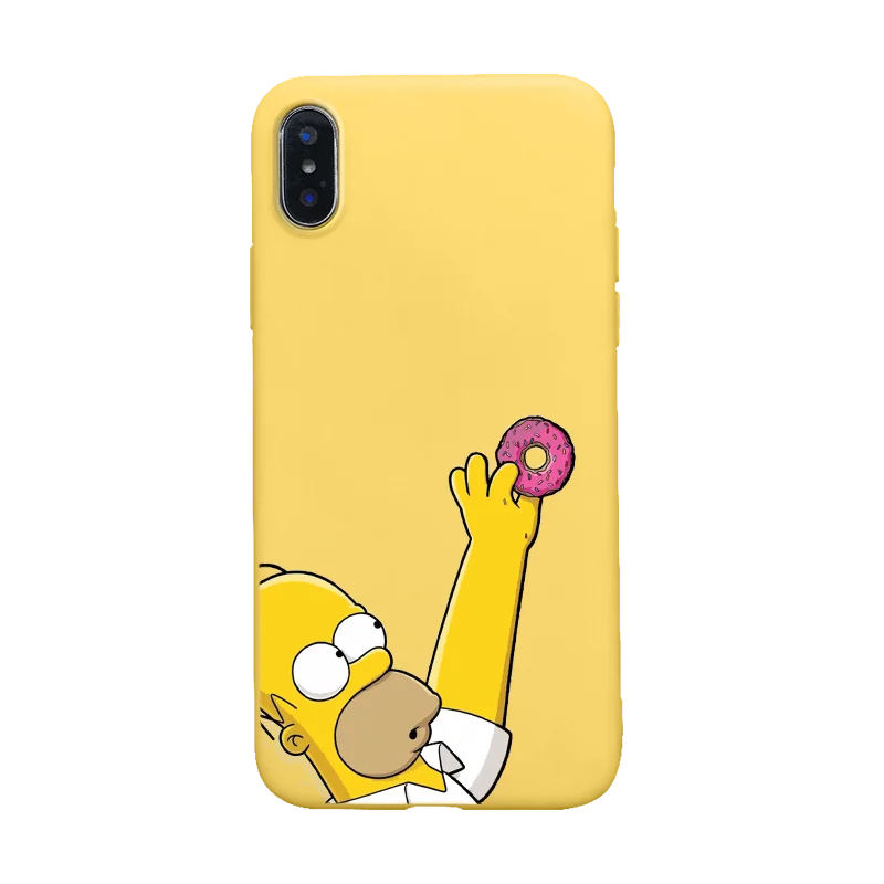 Чехол для телефона Homer J. Simpson silico TPU чехол для iPhone 5 5S SE 6 6s 7 8 PLUS X XR XS MAX fashion Bart Simpson phone shell coque - Цвет: Y-1522