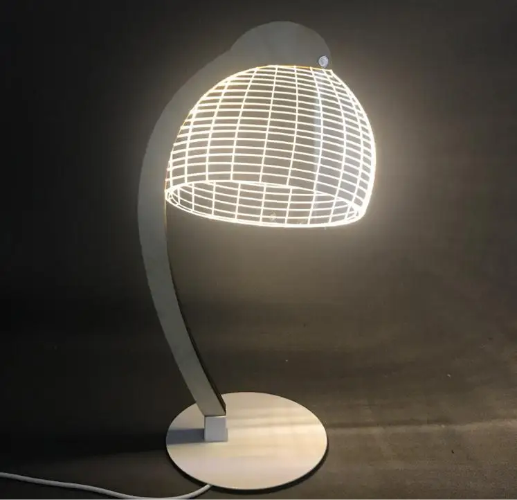 B lamp HZFCEW 3D Новинка Светодиодный ночной Светильник 3D оптический эффект цветение Настольная лампа для чтения настольная лампа с световой Абажуры для детей Рождественский подарок - Цвет абажура: B lamp