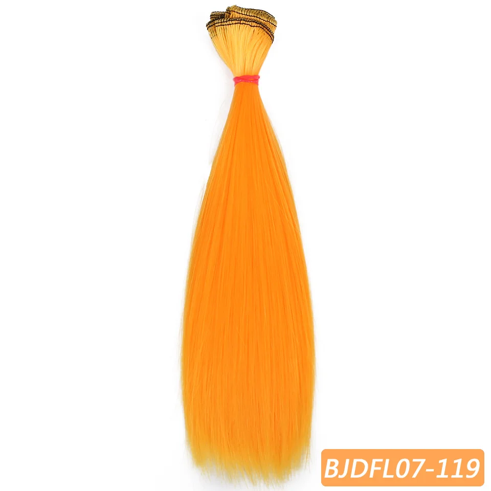 Bybrana 25 см* 100 см и 15*100 см длинные прямые высокотемпературные волокна BJD SD парики DIY Волосы для кукол - Цвет: 119
