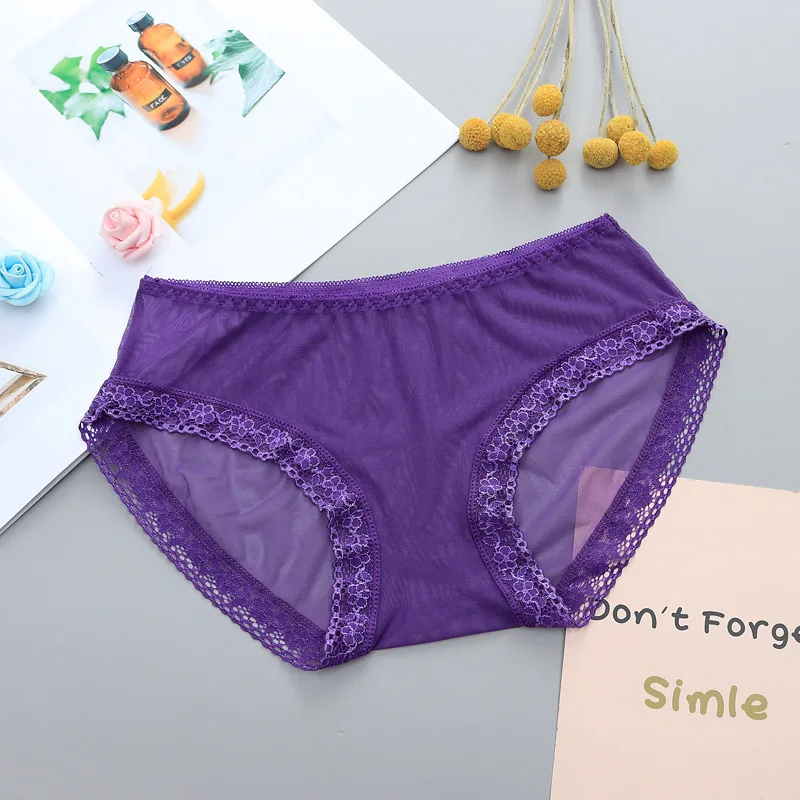 3 шт./лот сексуальные прозрачные женские трусы с низкой посадкой сетчатые трусики