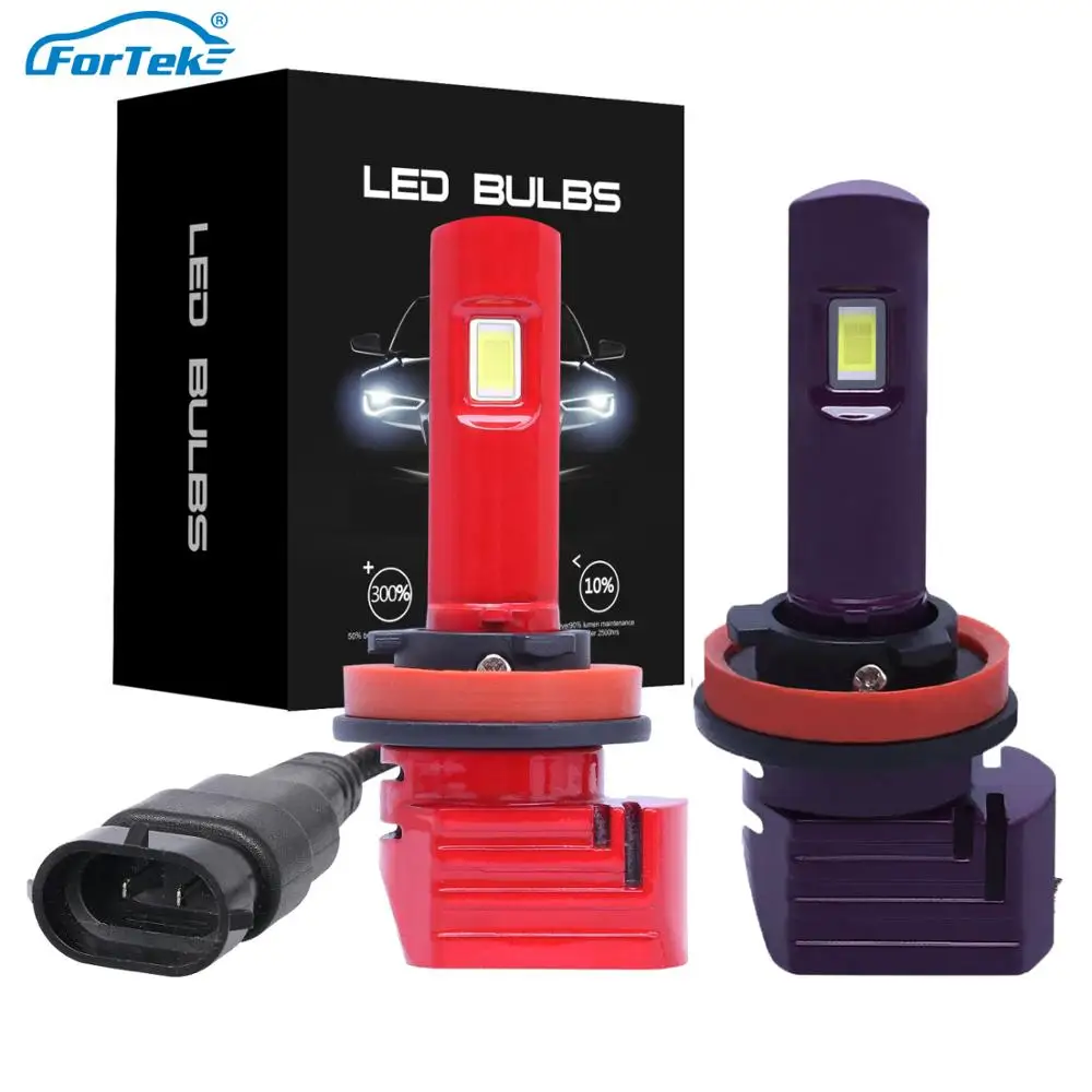 

FORTEK Car LED Headlight Blub Low Beam Mini Body New Cooling Design Super Bright Bulbs 36W H7/H11/9005/9006