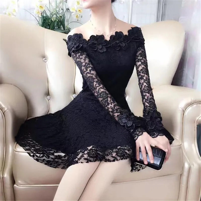 Женское кружевное платье с цветочным принтом привлекательное облегающее