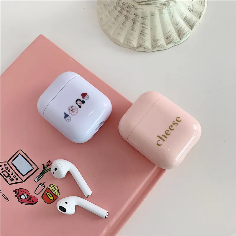 Чехол для Apple Airpods, чехол с милыми мультяшными bluetooth-наушниками, Жесткий Чехол для Airpods Pro, аксессуары, чехол для наушников airpod 2/1