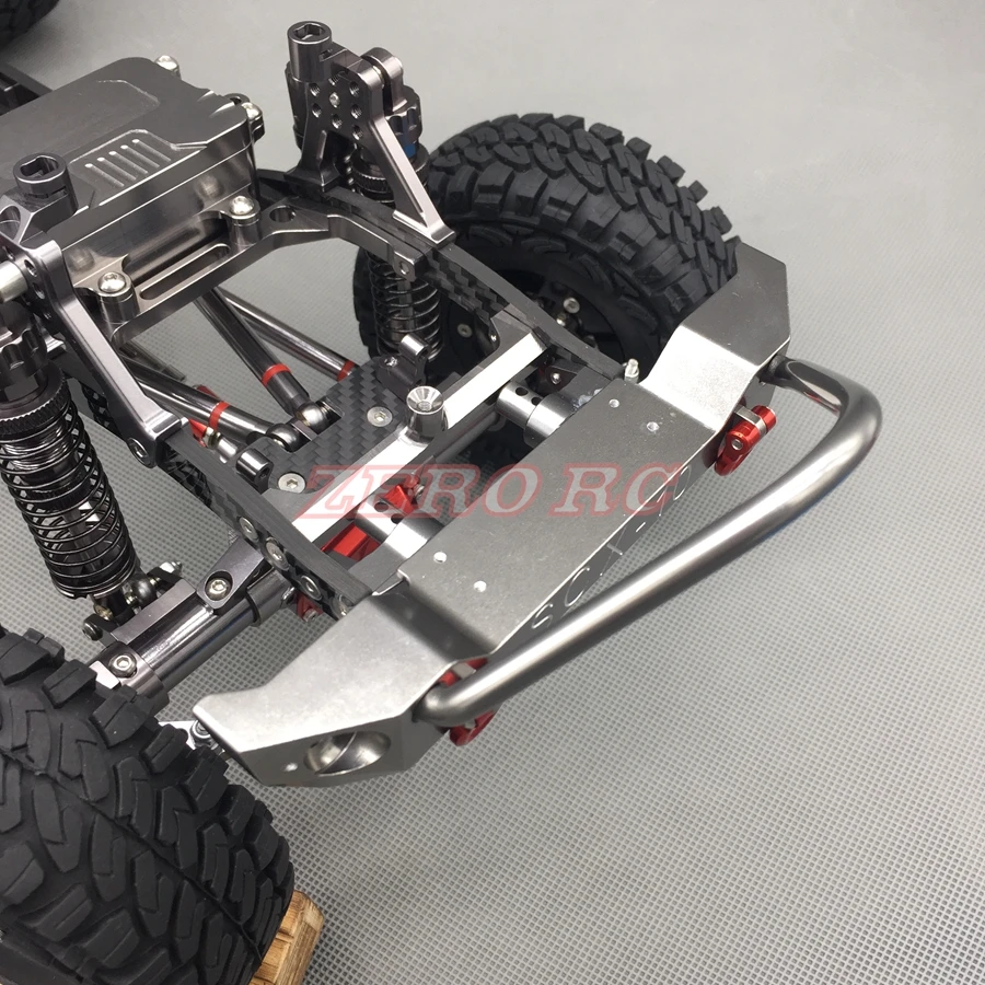 RC 1/10 осевой SCX10 JEEP Honcho CNC сплав яд передний бампер Bull Bar с буксирные скобы