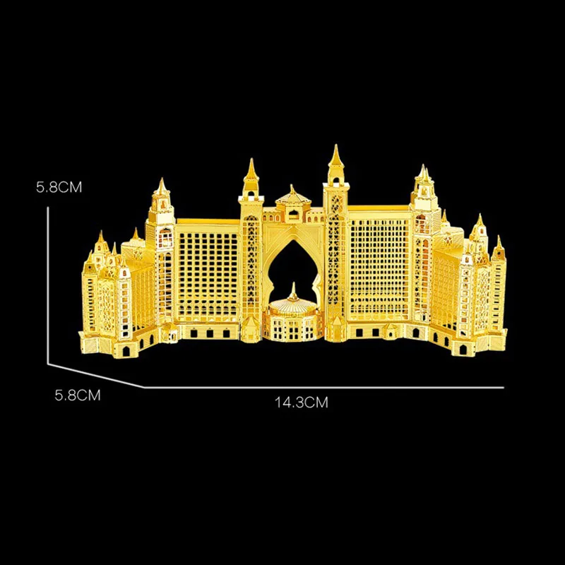HK Nanyuan, 3D металлическая головоломка, строительная модель, сделай сам, лазерная резка, сборка, пазлы, игрушки, настольные украшения, подарок для проверки - Цвет: Atlantis Hotel
