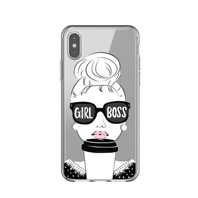 Роскошный брендовый мягкий чехол для телефона Best Friends Girl Boss iphone X XS Max XR