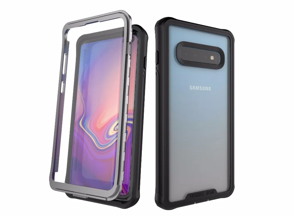 armor 360 full protect for samsung galaxy s10 s10 plus case cover transparent pctpusilicon phone case shockproof outdoor coque free global shipping