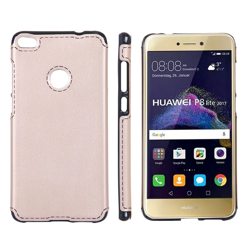 Huawei P8 Lite 2017 Case Colored Crazy Horse TPU+PC Leather Surface Soft Back Cover for Honor 8 |