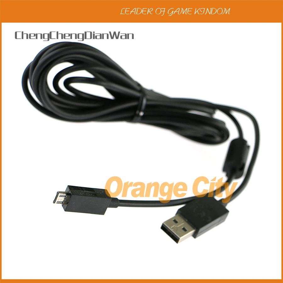 Фото Черный USB-кабель для подключения данных 2 в 1, кабель для зарядки контроллера 2,7 м со светодиодной подсветкой для контроллера XBOX ONE Xbox One №1