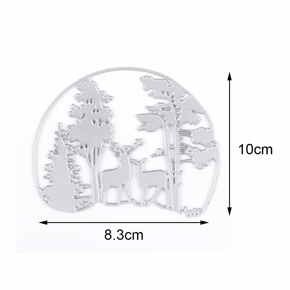 1 шт. металлические резные штампы с изображением рождественской елки оленя