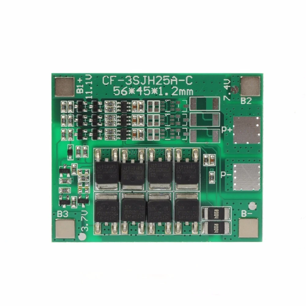 25A 12V 3S полимерный литий ионный 18650 зарядное устройство Щит защиты печатной платы