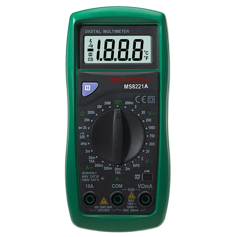 MASTECH MS8221A оригинальный цифровой мультиметр тестер вольтметр амперметр