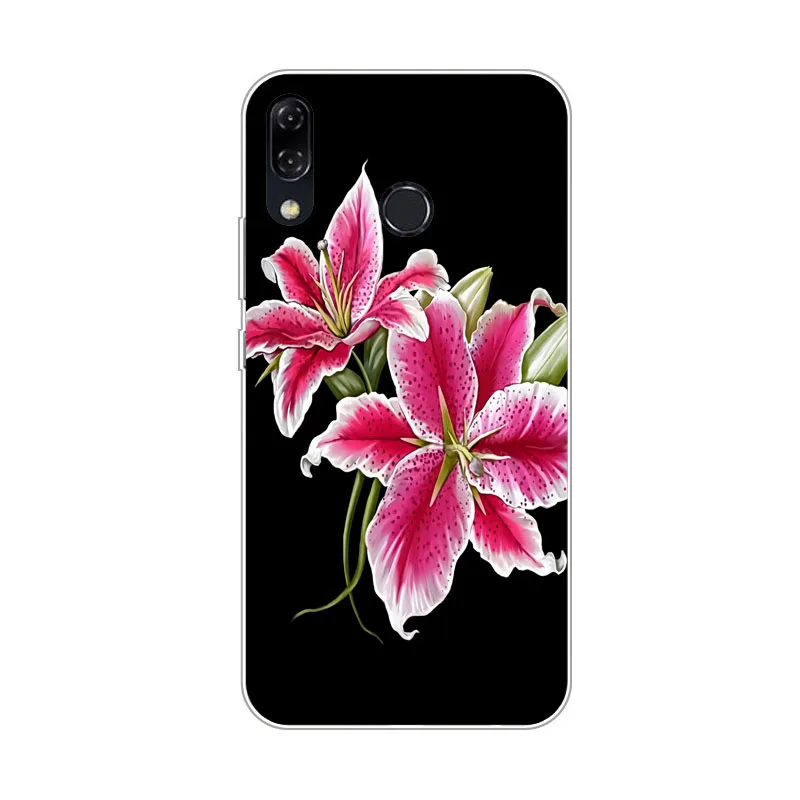 Чехол для Asus Zenfone 5 ZE620KL, силиконовая Мягкая задняя крышка из ТПУ с цветочным рисунком для Asus Zenfone 5Z ZS620KL, чехлы для телефонов