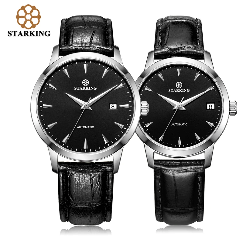 Часы STARKING мужские/женские наручные автоматические модные с кожаным ремешком из