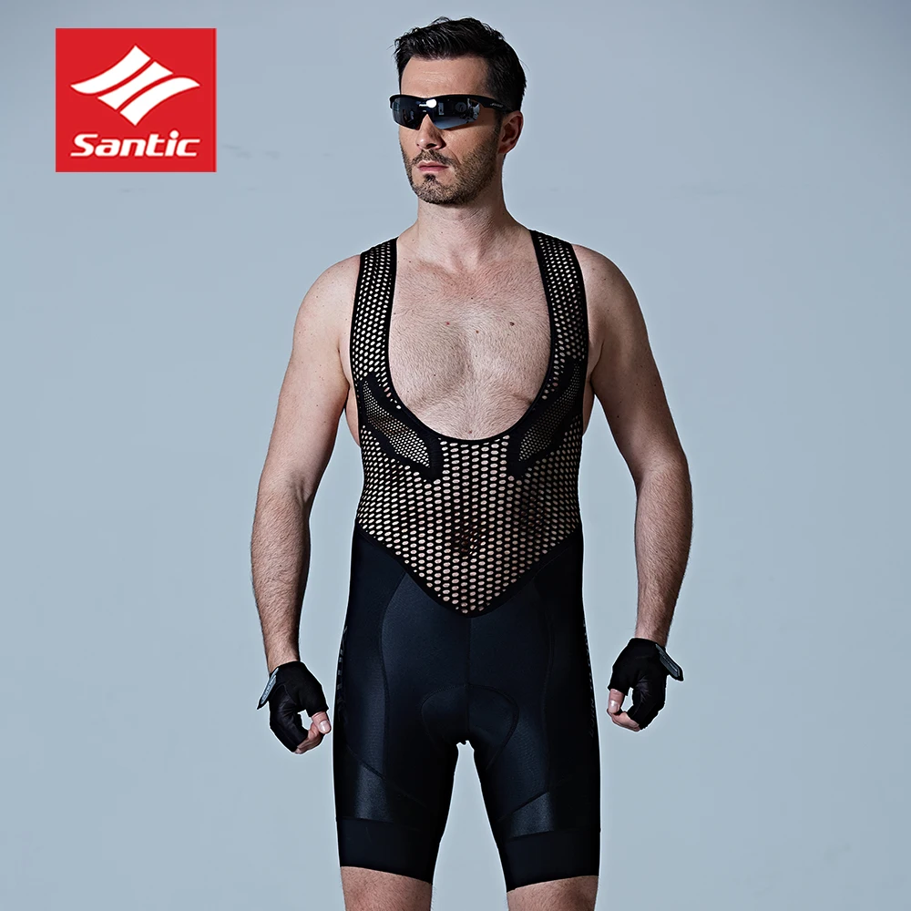 SANTIC мужские велосипедные нагрудники дорожные шорты для езды на велосипеде MTB