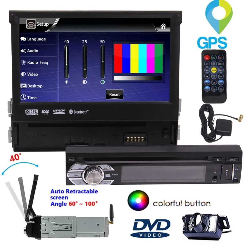 1 din радио автомобильный dvd плеер gps навигация магнитофон авто кассетный