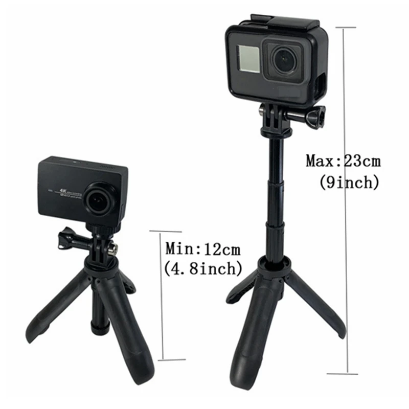 Карманная мини палка для селфи + выдвижная ручка Штатив Устойчивый GoPro Hero 9 8 7 6 5 Max