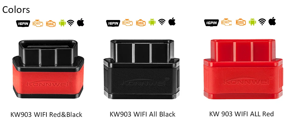 ELM327 V1.5 wifi OBD2 автоматический диагностический инструмент OBD KONNWEI KW903 wifi для IOS/Android KW903 wifi ELM 327 v1.5 Автомобильный сканер