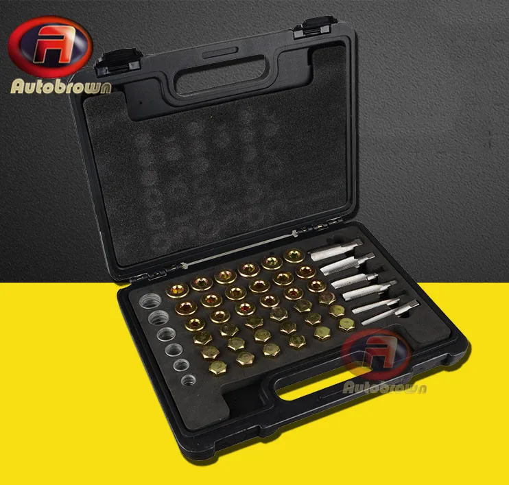 114pcs Oil bottom discharge screw thread Repair tool Auto repair m13-22 car sleeve tapping | Car Combination Suit