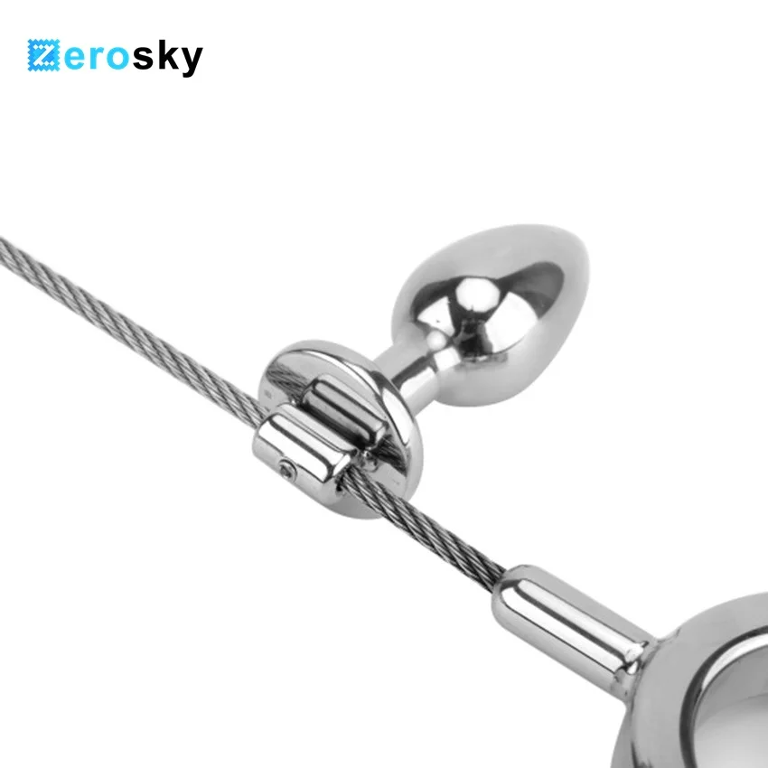 Zerosky Мужской Пояс верности металлическая Мужская клетка для пениса Кольца со
