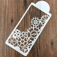 gear component diy craft tool cake stencil mold decoration baking moulds wall painting album decorative embossing paper cards