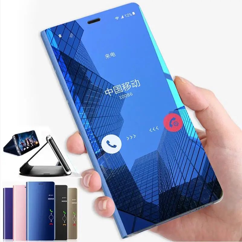 Xiaomi Redmi Note 4 case 4X Flip Mirror Smart View flip stand back cover for phone cases |