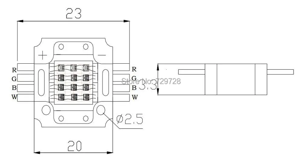 Интегрированный 12 Вт RGBW светодиодный модуль Epileds Чип упаковка|led chip rgbw|led rgbw chiprgbw led