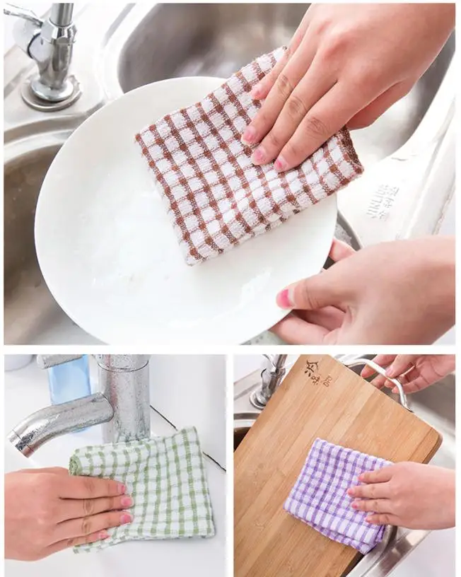 2018 Absorbent Wash Cloth Car Kitchen Cleaning Microfiber Towels Cloths NEW DE5 |