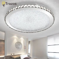 modern k9 crystal led flush mount ceiling lights fixture mixed crystal home ceiling lamps for living room bedroom kitchen