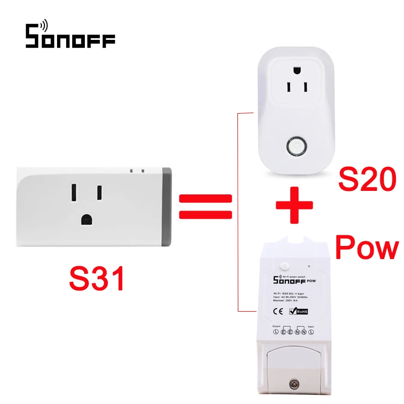 Itead Sonoff S31 US 16A смарт WiFi розетка монитор использование энергии дистанционное