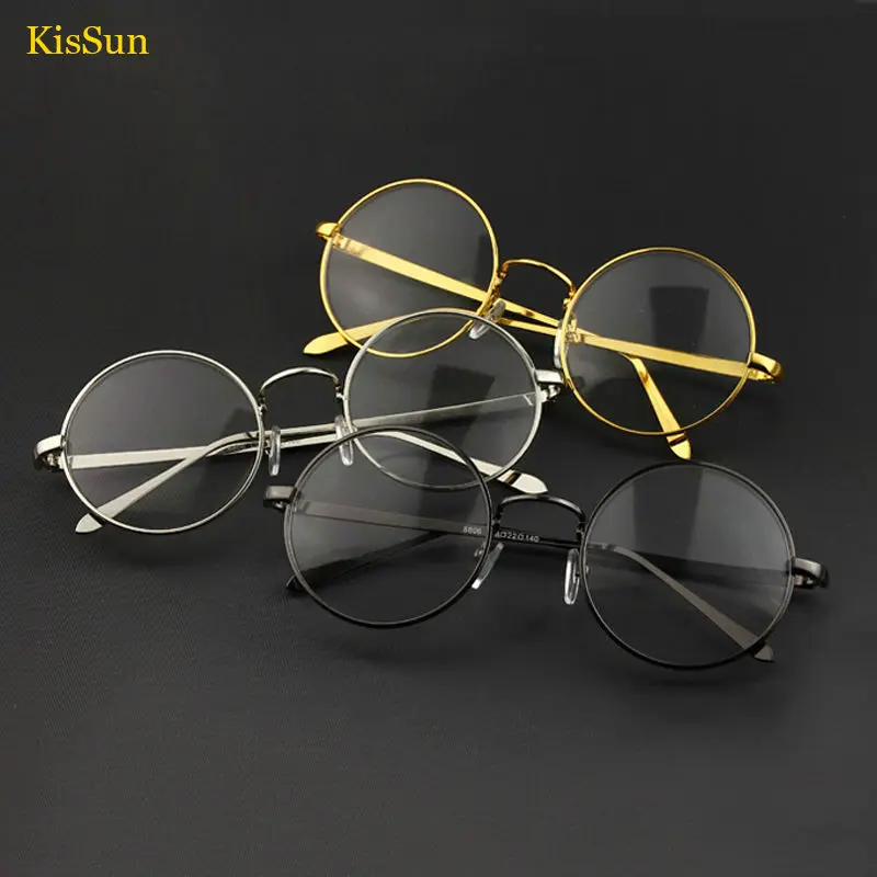 138 мм винтажные круглые прозрачные очки для близорукости женские модные по