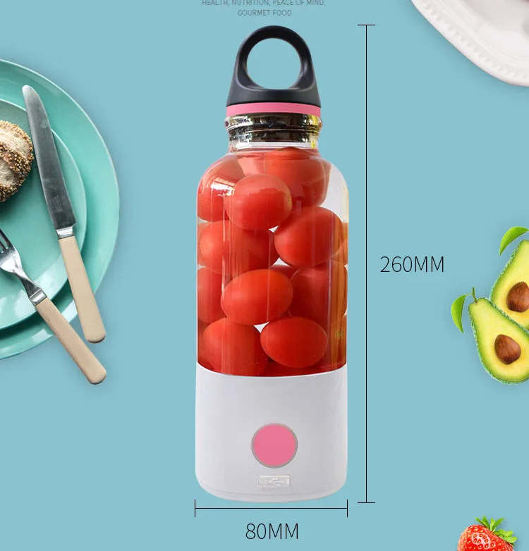 Electric Fruit Juicer Machine Mini Portable USB Rechargeable Smoothie Maker Shake Juice Slow Bottle Squeezers Cup | Бытовая техника