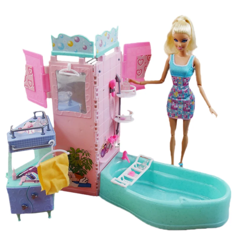 Новое поступление ретро экран ванночка для куклы Барби игрушки игры в ванну 1/6
