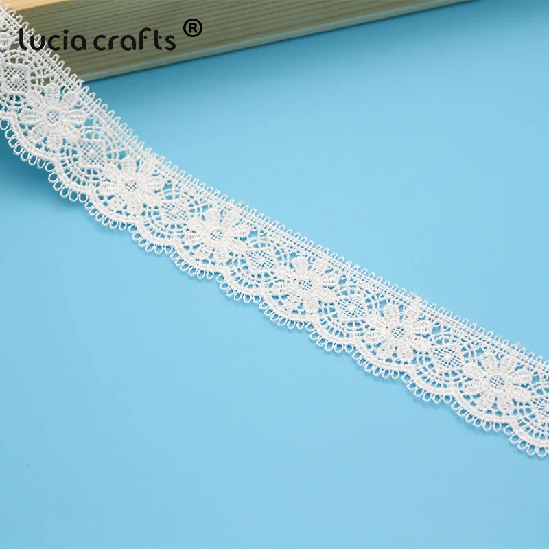 Продажа Lucia Crafts 1 ярд/2 ярд кружевная вышивка отделка ленты пэчворк свадебная