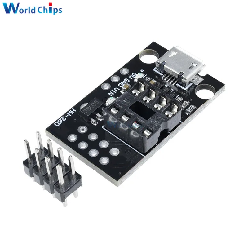 Макетная программная плата для ATtiny13A/ATtiny25/ATtiny45/ATtiny85 Micro USB ATiny | Электронные