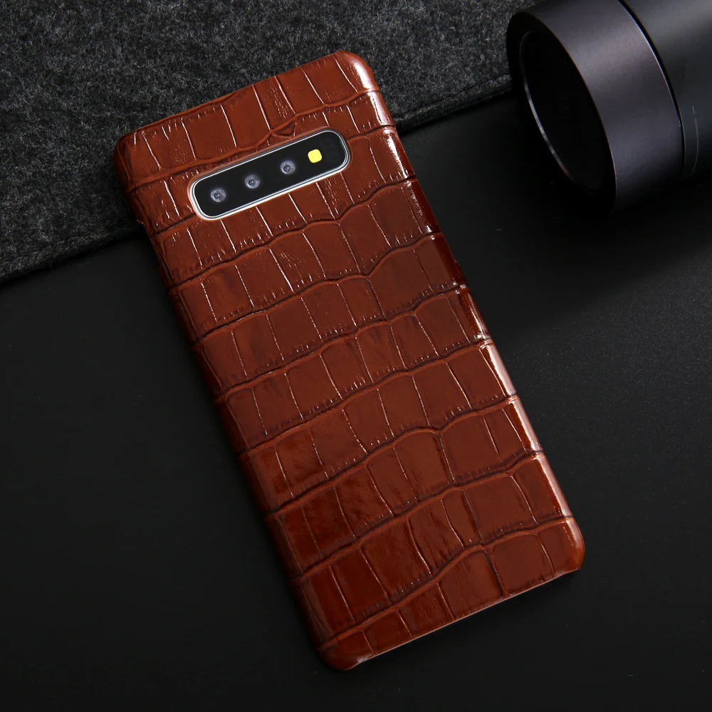 Для samsung Galaxy S10 Plus кожаный чехол класса люкс; обувь из натуральной кожи с узором «крокодиловая кожа» задняя крышка чехол для телефона чехол для Galaxy S10 Funda