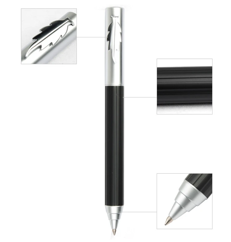 

FULIWEN Креативный дизайн металлический стержень с листьев шариковая ручка с зажимом с платиновым напылением шариковая ручка