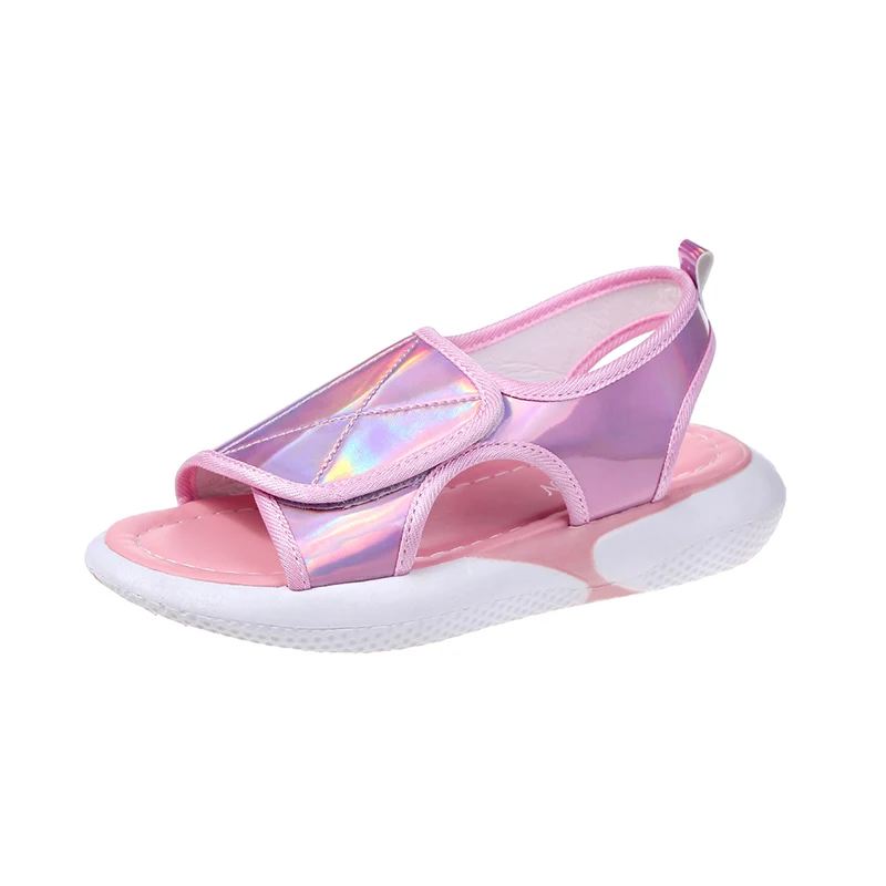 Женские сандалии Fujin повседневные на плоской толстой подошве с открытым носком и