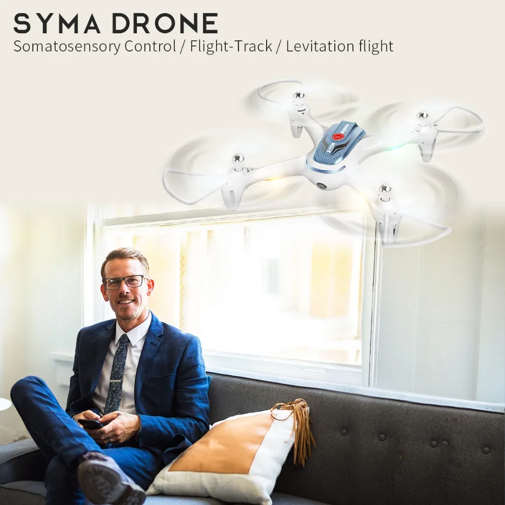 SYMA X15W Радиоуправляемый вертолет Радиоуправляемый квадрокоптер Дрон 4CH 2,4 GHz Aircraft6-Axis гироскоп 3D лоскут Карманный Дрон игрушки для детей