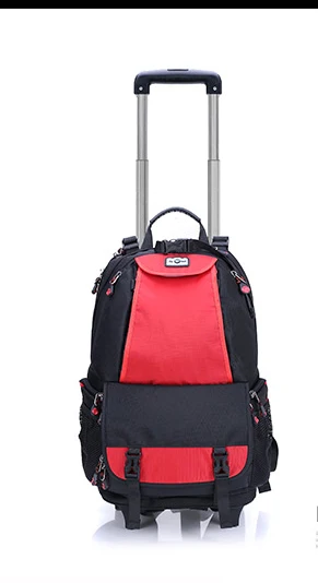 red bag with Trolley Flyleaf FL-9076# сумка на колесиках для цифровой зеркальной камеры Водонепроницаемая профессиональная вместительная сумка для камеры можно положить ноутбук размером 15,6 дюйма - Цвет: red bag with Trolley