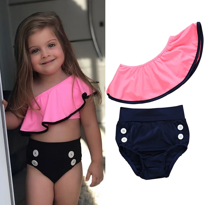 Летняя одежда для купания малышей однотонные топы с принтом и пуговицами