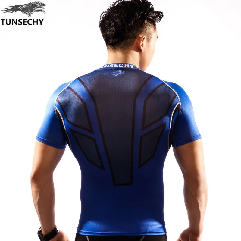 Летняя стильная новая мужская Футболка Camisa TUNSECHY 2017 брендовая распродажа Camisas