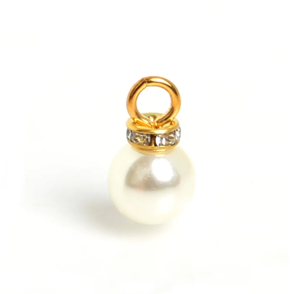 10 шт./лот акриловые бусины из АБС пластика с имитацией жемчуга подвески для