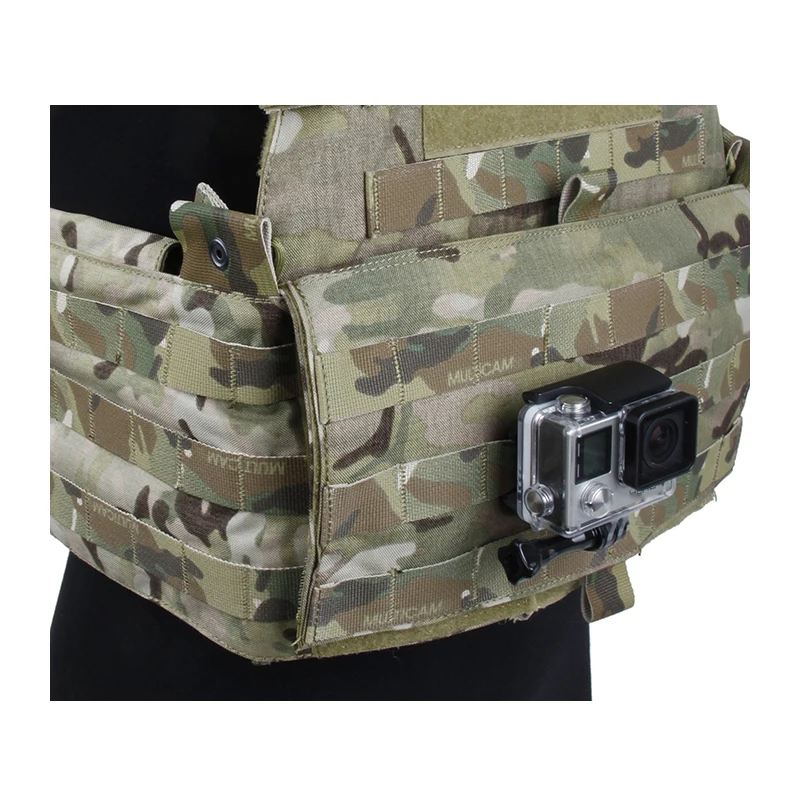 Для Go Pro Аксессуары тактический жилет ЧПУ плоское основание Molle соединение крепление для GoPro Hero 8 7 6 5 4 Sjcam Xiaomi YI 4K eken Cam