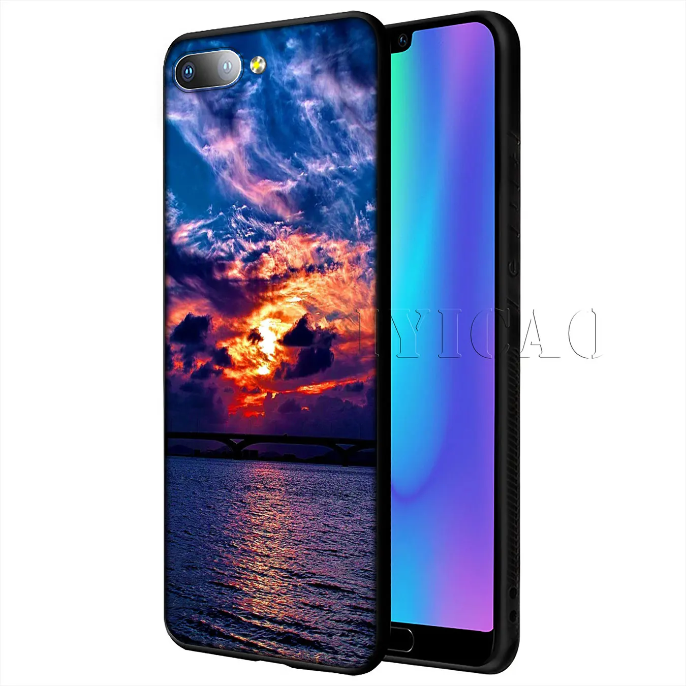 IYICAO Sea Beach spray Soft Silicone Phone Case for Huawei Y9 Y7 Y6 Prime 2019 Cover Honor 20 8C 8X 8 9 9X 10 Lite 7C 7X 7A Pro |