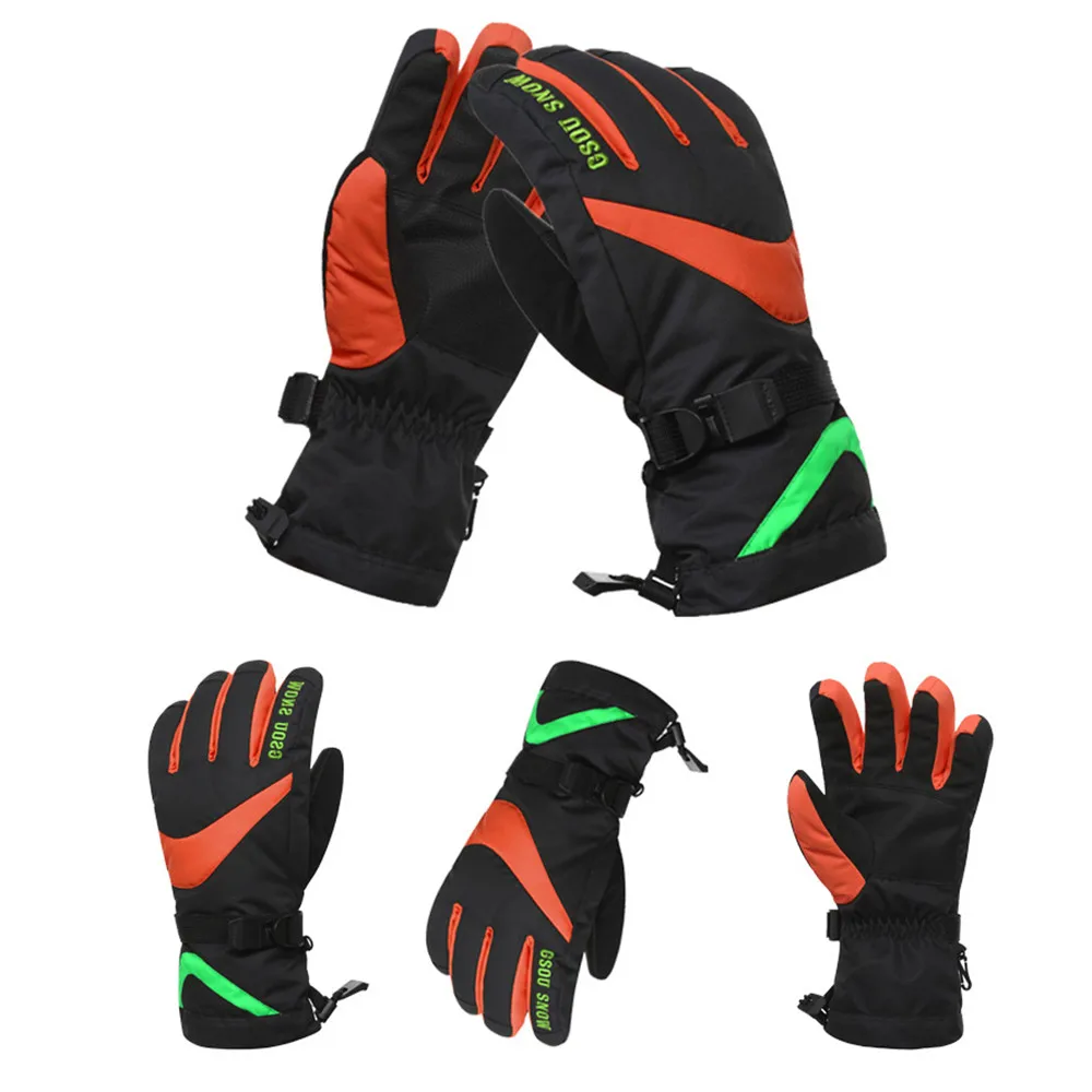 Gsou зимние водонепроницаемые лыжные перчатки сенсорные Мужские Зимние для