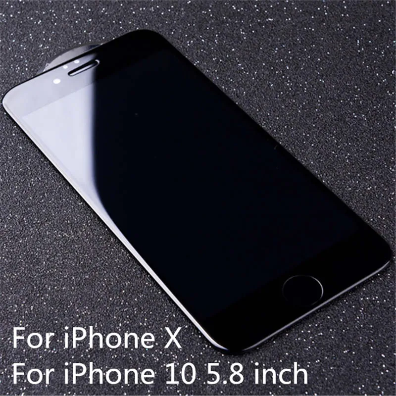 6D полное покрытие закаленное стекло для iPhone XS MAX XS Plus 9 H Взрывозащищенная жесткая пленка для iPhone на XR iPhnoe XS iPohne X 5,8" - Цвет: Black For iPhone X