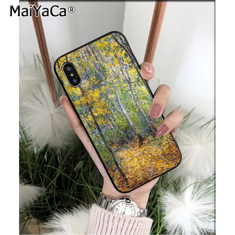 Мягкий силиконовый чехол для телефона MaiYaCa Claude Monet Garden Lotus Bridge из ТПУ черного цвета