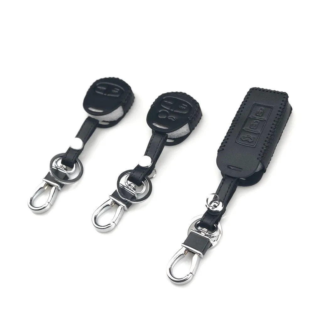 

Leather Remote Key Case Shell Keychain For Mitsubishi ASX Outlander Lancer Colt Evolution Pajero Eclipse Cross Grandis Zinger